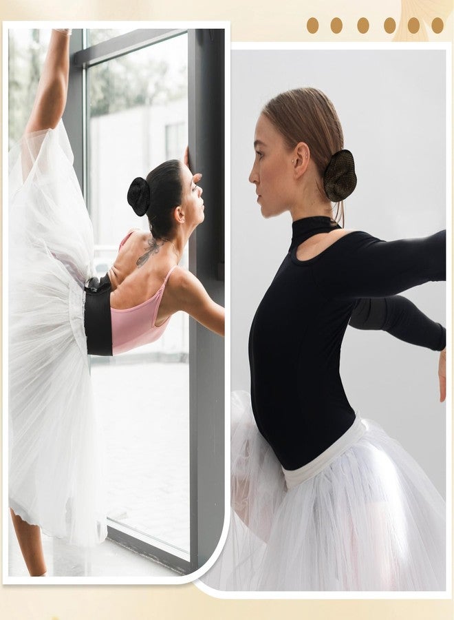 Psyqtsuary 8 PCS Invisible Mesh Hair Nets Black Invisible Elastic Bun Covers Reusable Elastic Mesh Bun Cover for Ballet, Dance, Girls and Women - Image 4